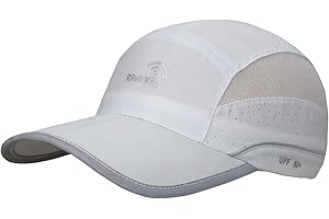 RRvane Running Cap UPF50+ Quick Dry Outdoor Sports Hat Reflective Lightweight Unstructured Baseball Cap for Men Women