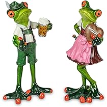 Formano Frosch Dame Auf Stuhl - Handbemalte Deko Figur Aus Kunststein