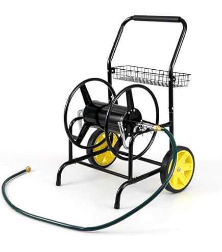 HOZELOCK - Trolleyhaspel 60 m niet uitgerust: maximale capaciteit 60 m, versterkte as, stabiel en eenvoudig te bedienen, geïntegreerde handgreep, levering met 2 aansluitingen [2398R0000