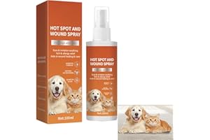 GNAUMORE Pansement Liquide pour Plaies Chien,Spray de Guérison pour Animaux,Gel Soin des Plaies pour Animaux,Vaporisateur Anti-Démangeaison Chien et Chat,Pet Wound and Skincare Spray 100ML