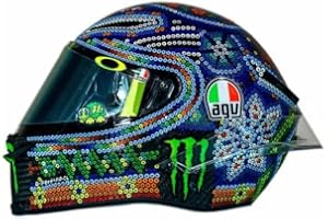 VR46 Valentino Rossi Miniature 1:5 Mini Helmet MotoGP_Test 2017-2018, Unisex