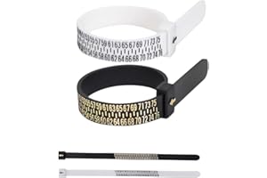 SYQZMYA 2 Stück Ringgrößenmesser,Ringgrössenmesser,Ring Größenmesser,Ring Sizer, Ringgröße Messen,Präzise Ringgrößenmesser,Standard Ringgrössenmesser,Multi Sizer für Europa,Schwarz und Weiß
