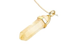 LAVISA Obelisk Edelsteinkette Gold, Anhänger, echte Kristall Kette, Halskette, Rosenquarz, Amethyst, Naturstein - 55 + 5 cm