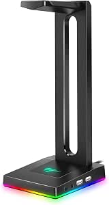 havit Porta Cuffie, Supporto per Cuffie RGB con hub USB a 2 Porte Supporto  Cuffie Gaming da Gioco con Audio Surround 7.1 Retroilluminato - Nero :  Amazon.it: Elettronica