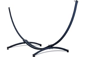 Potenza Gestell Outdoor Hängemattengestell XXL 365cm, 220kg I Gestell für Hängematten, Rahmen aus Stahl wetterfest (Basic Graphit)