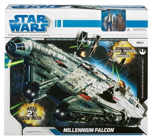 Hasbro Star Wars 2010 Legacy Collection Millennium Falcon Huge Ship w/Han and Chewbacca Figures, 30 inch