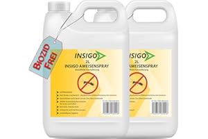 NEU Biozidfreie Ameisen Abwehr 4L – Effektives Mittel für Ameisen im Haus oder Garten – Ant Spray – Fleckenfrei – Ameisen Spray von INSIGO