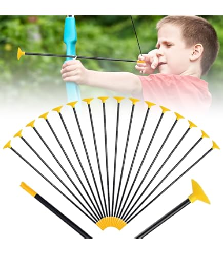 24 Frecce Con Ventosa Per Arco Giocattolo - 42 Cm In ABS, Sicure Per Bambini, Blu - Foto 11