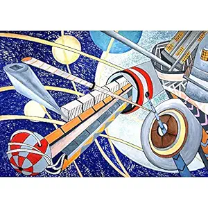 Pitaara Box Cosmos Space Artwork Canvas Painting MDF Frame (19.8 X 14Inch, Multicolor)