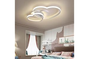 PARTENOPEA Plafoniera Lampadario da soffitto a led con Luci cuori Design Stile Moderno Lampada per Camera Cucina Salotto Locali Commerciali (Doppio cuore caldo)