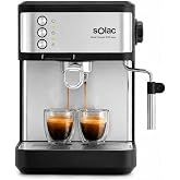 Solac &ndash; Espresso Taste Classic Coffee Maker | 850W | Pressure 20 bar | Tank 1.8L | Arm 1 and 2 Outlets | Steamer | Surface He