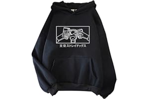 WESTTREND Unisex Bungo Stray Dogs Kapuzenpullover Persönlichkeit Anime Harajuku Sweatshirt Übergroße Tasche Cosplay Pullover Dazai Osamu Sweatshirt