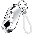 Ysbxitu Key Fob Cover Compatible with Mercedes S G E C-Class, W223 S350 S400,Key Protective Cover,Decorative protection