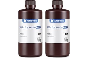 ANYCUBIC Resina ABS-Like Pro 2 per Stampante 3D con Eccellente Resistenza e Tenacità, A Basso Odore Resina UV 405nm a Polimerizzazione Rapida per Stampa 3D LCD/DLP/SLA, Nero 2000g ASIN: B0CRDQ4QKX