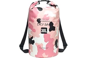 YUMQUA Waterproof Dry Bag Backpack 5L/10L/20L/30L/40L, Roll Top Floating Waterproof Storage Bags for Kayaking, Boating, Swimming, Hiking, Camping and Fishing