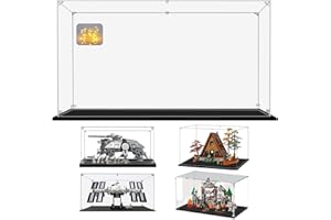 AAABOX 3mm Acrílico Vitrina Expositora 55x35x30 para Lego Modelo 21343 21321 60372 71423 42620,Grande Transparente Caja de Exhibición