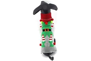 Dr.Jieer Dog Costume, Christmas Knitted Jumper, Cotton Dog Sweater For Parties, Winter Coat, Dressing Up, Puppy Gift, Fashion Pet Costume