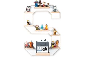 ‎BOARTI BOARTI das Original Kinder Regal Buchstabe S in Weiß - geeignet für die Toniebox und ca. 50 Tonies - zum Spielen und Sammeln