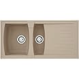 Kitchen Sink Built-in Sink Granite Mineralite 100 x 50 Beige Respekta Boston