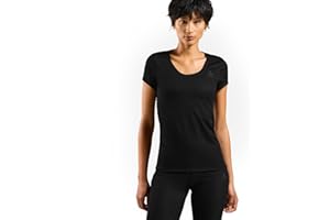 Odlo Unterhemd Damen Kurzarm Active F-Dry Light I Funktionsshirt I Funktionsunterwäsche Kurzarm Sportunterhemd I Damen