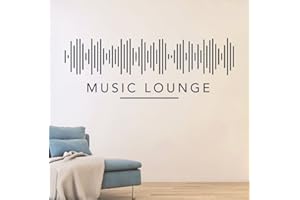 ‎TJAPALO tjapalo® S-pkm102 Flur Deko Wandspruch Wandtattoo Wohnzimmer Wandtatoo Musik Lounge DJ Music Lounge Wandsticker (B 100cm x H 36cm)