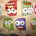 Reusable Cloth Nappy | Deluxe DOUBLE GUSSET Bamboo CHARCOAL Birth to Potty Pocket Nappies | 20 DIFFERENT DESIGNS | Popper / Snaps, Without Insert - Owls {Kernow Kloth}