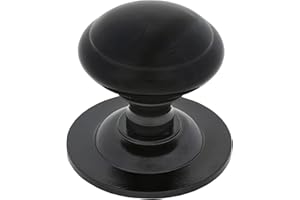 From the Anvil Black Round Centre Door Knob