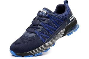 SNUGNAP Scarpe Running Uomo Donna Ginnastica Air Sneakers Basse Corsa Tennis Leggere Sportive Comode Fitness Interior Casual all'Aperto Nero Blu EU 34-46