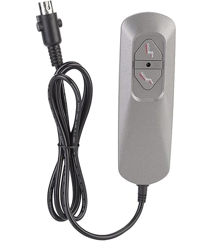 8 Pin 2 Button Remote Control Handset Controller Plastic Hand Control Replacement for Lift Chair Power Recliner Extension Coiled Cable