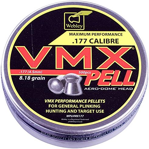 Webley .177 VMX Pellets Aero Domed Airgun Air Rifle Hunting Target 177 4.5mm 500 Tin