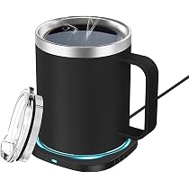 Chauffe-Tasse USB Intelligent 300ml - Température Constante 55°C - Avec Chargeur Sans Fil