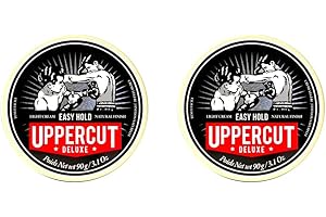 Uppercut Deluxe Easy Hold Hair Putty For Men, Light Hold, Natural Finish Water-Based Pomade For Men Washes Out Easily 2 x 90g