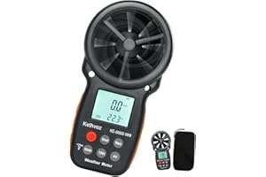 Handheld Anemometer Wind Speed Meter, Kethvoz Digital Windspeed Tester w/Barometer Altimeter Measure Air Velocity Temp Altitude Humidity for HVAC Air Vent Drone Shooting Hiking