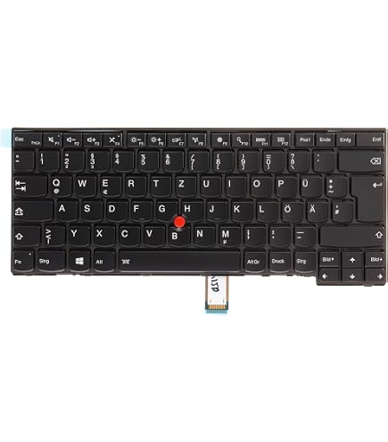 Tastiera Originale Per Fujitsu Lifebook E753, E754, E756 – Layout QWERTZ Tedesco Con Trackpoint E Cornice Nera, Ricambio Ufficiale