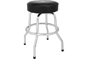 Fender Barstool, Perfect for Guitar Players and Fans, Custom Shop Chevron Logo Barstool, Foam Padded, 24", Black and Chrome