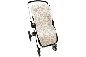 Funda de Verano para Silla Paseo Universal Rosy Fuentes- Colchoneta para Carrito Bebé- Transpirable-Compatible con Bugaboo, Jane, Concord, Baby Jogger, Bebecar…0-gris
