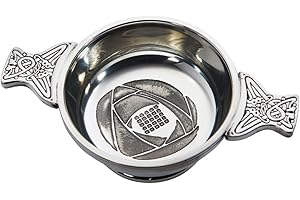 Wentworth Pewter - Standard Charles Rennie Mackintosh Pewter Quaich Whisky Tasting Bowl Loving Cup Burns Night