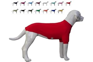 LoveLongLong Spring Summer Cooling Dog T-Shirt with UV Protection and Moisture-Wicking Fabric Blank Color Red 2XL