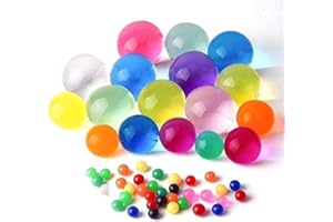 MAAK 100 Giant Large Water Beads Non-Toxic Multicolored Extra large Jelly Water Gel Jelly Balls Crystal Bio Soil Balls for Vase Filler, Spa, Home, Table, Party Decoration Table Centrepieces
