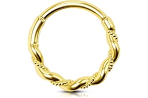 OUFER Body Piercing Helix Tragus Daith Hoop Earring Ring 16G 316L Stainless Steel Rook Septum Piercing Jewellery Cartilage Earring Hoop Ring