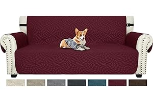 Ystyle Copridivano 3 Posti Con Braccioli, Copridivano Antigraffio Gatto, Copri Divano Universale, Copridivani Mobili Protector, Sofa Cover Per Cani, Copri Divani Elegant, Bordeaux