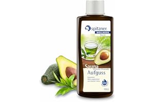 ‎SPITZNER Spitzner Saunaaufguss Grüntee-Avocado aromatisch 190 ml – Wellness Sauna Aufguss Konzentrat mit frischem Saunaduft, Entspannung, Anti-Stress, naturreines Saunaöl