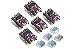 DollaTek 5Pcs Stampante 3D Stepstick DRV8825 Driver Motore Passo-Passo Reprap PCB a 4 Strati