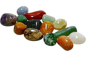 ‎AMAHOFF Echte Halbedelsteine - 12 Stück gemischt - günstig kaufen