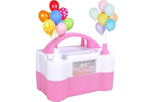 FainFun Pompe à Ballon Électrique, Gonfleur Ballon Electrique mit 2 + 2 Buses, Portable Pompe Ballon Anniversaire, Pompe à Air Gonfleur Electrique pour Décoration de Fête (220V 600W)