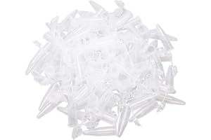 SWHSTORE Polypropylene Graduated Micro Centrifuge Tube with Snap Cap Round Lab Sample Supply Bottom 1.5ml Capacity Container (Pack of 100)
