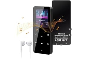 ONATISMAGIN Lecteur MP3 avec Bluetooth, Lecteur MP3 de Musique numérique Portable sans Perte avec Radio FM, enregistreur Vocal, Boutons tactiles en métal Super léger (16GB)