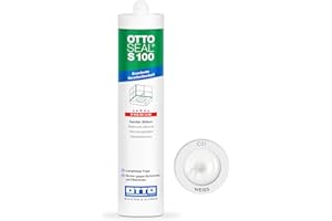 OTTOSEAL S 100 Premium-Sanitär-Silikon 300ml C01 weiss – Sicher gegen Schimmel & Ideal für Bad, Küche & Wohnbereich – Hervorragend Glätt- & Modellierbar