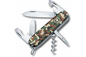 Victorinox Spartan Couteau de Poche Suisse, Léger, Multitool, 12 Fonctions, Lame, Ouvre Boite, Tire Bouchon, Camouflage