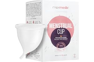 maxmedix Menstrual Cup Small - Reusable, Easy to Clean & 100% Medical Grade Silicone - Beginner Period Cup (Alternative to Tampons & Sanitary Pads)